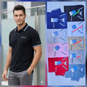 Polo varon cuello camisero